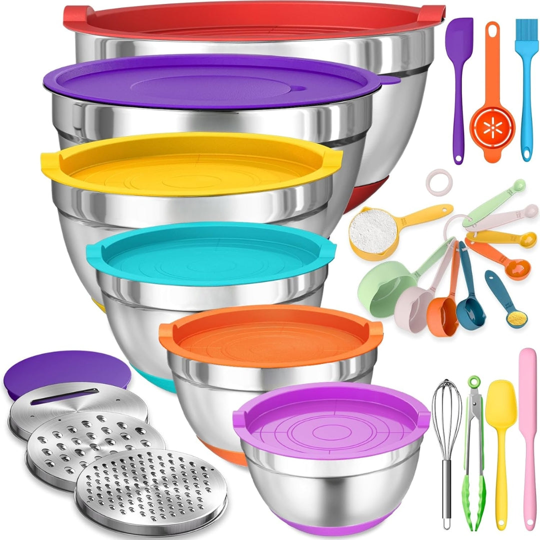 Set de 6 Bowls de Acero Inoxidable: La Esencia de la Cocina Moderna