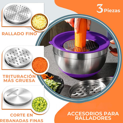 Set de 6 Bowls de Acero Inoxidable: La Esencia de la Cocina Moderna
