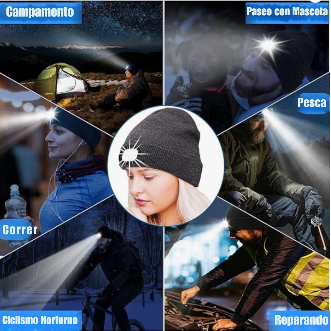 Gorro de Iluminación ¡Ilumina tus aventuras nocturnas con LedCap!