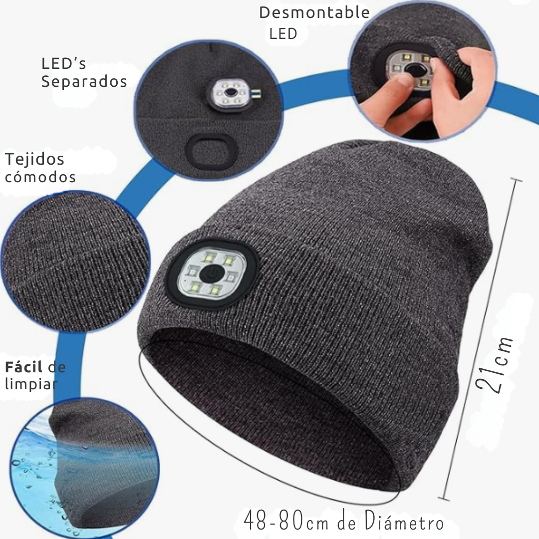 Gorro de Iluminación ¡Ilumina tus aventuras nocturnas con LedCap!