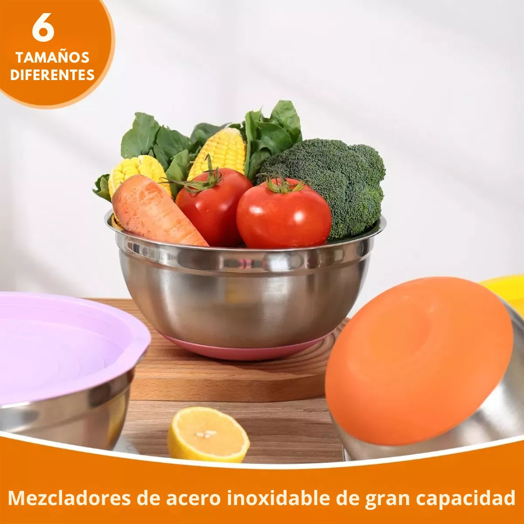 Set de 6 Bowls de Acero Inoxidable: La Esencia de la Cocina Moderna