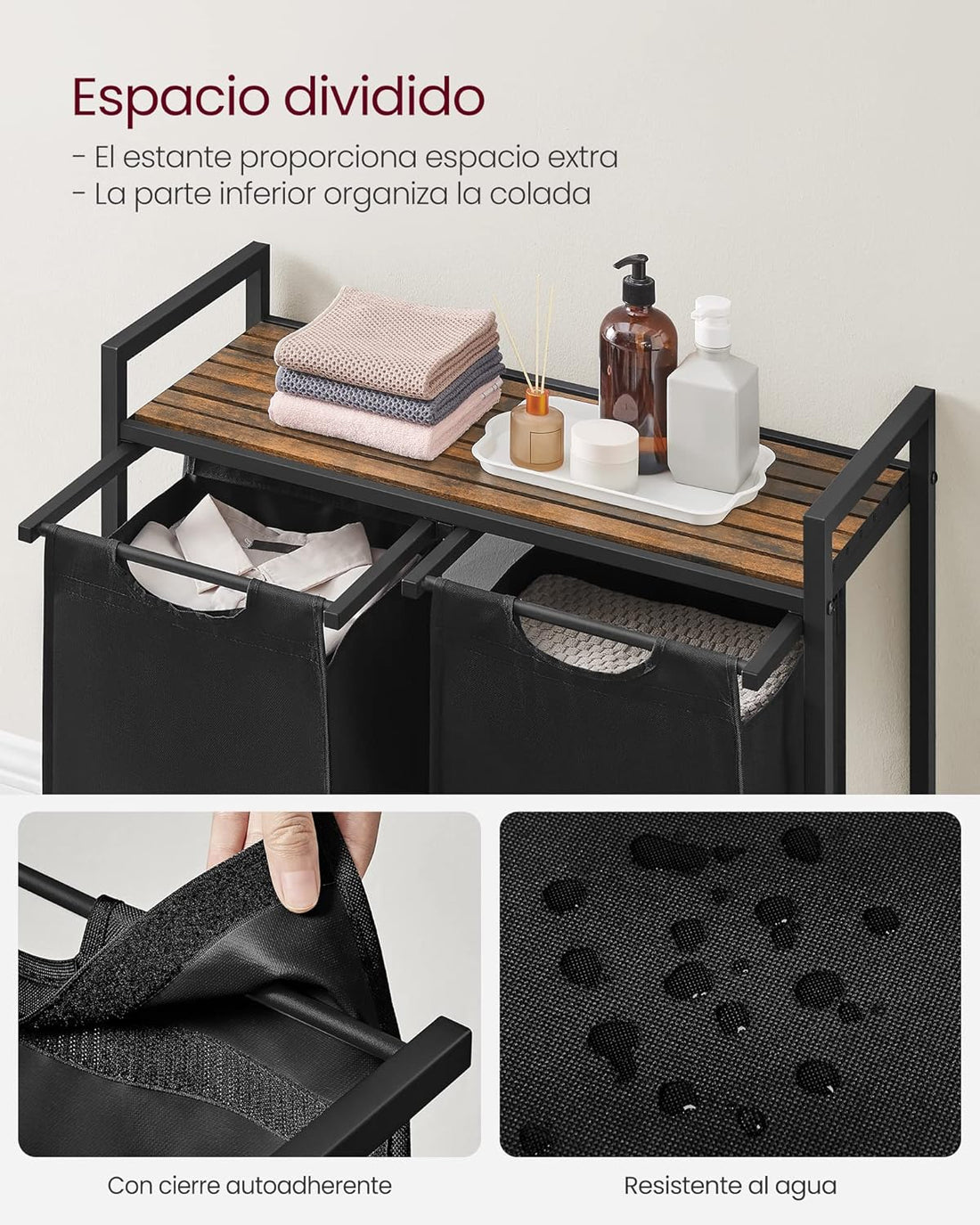 LaundryRack – Organizador de Ropa con Estante