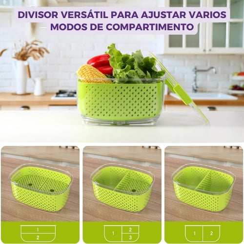 Contenedores Frescos Para Refrigerador -3 Recipientes con Tapa-