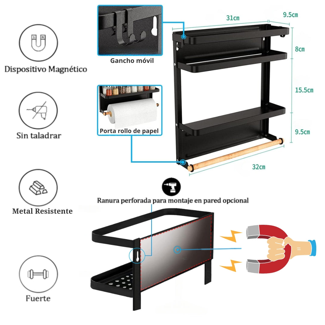 Spice Magnet -Estante magnético para Refrigerador-