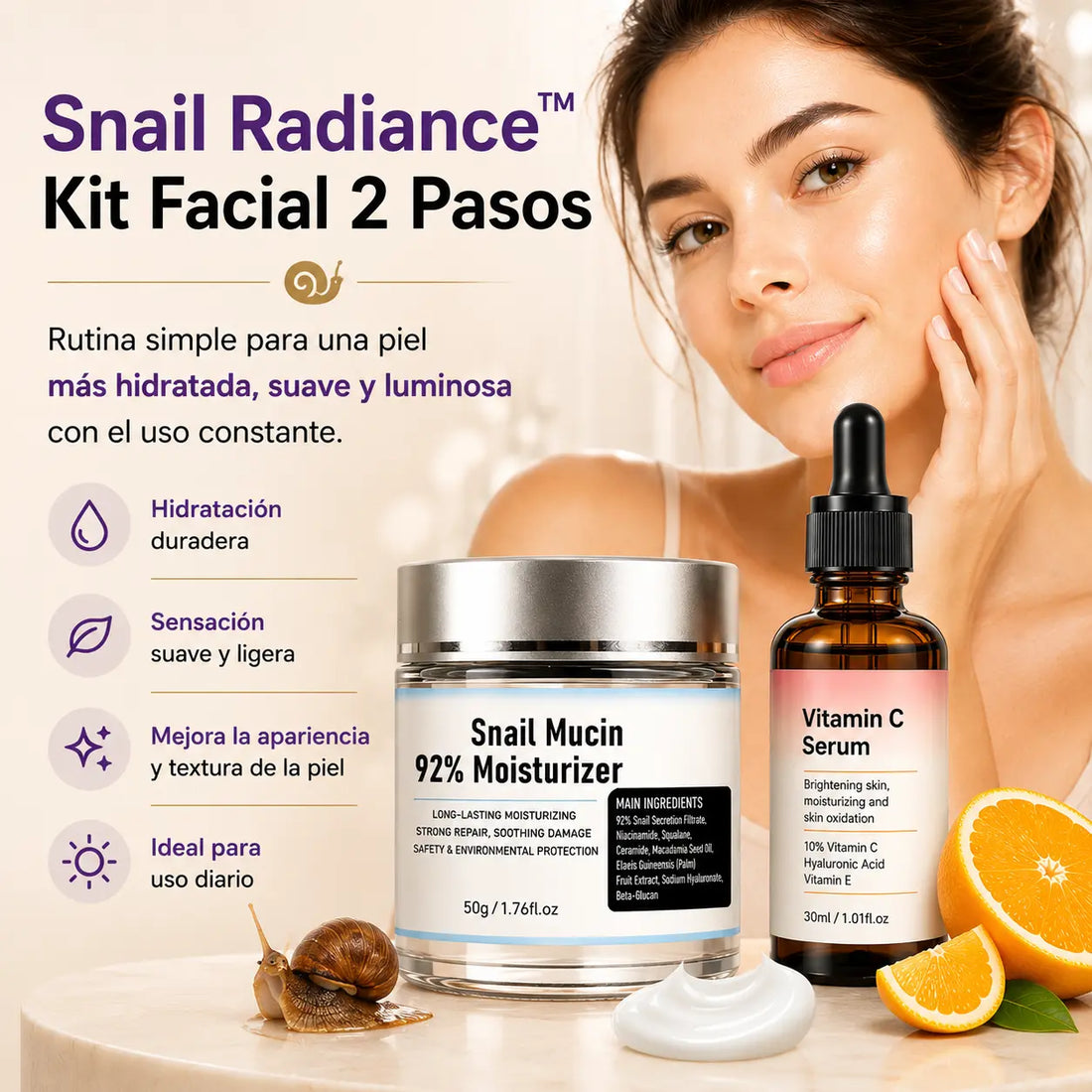 Snail Radiance™ Kit Facial 2 Pasos